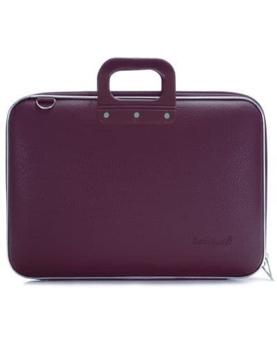 Чанта за лаптоп Bombata Maxibombata Classic Plum purple, до 17" (43.18 cm), с дръжка, лилава