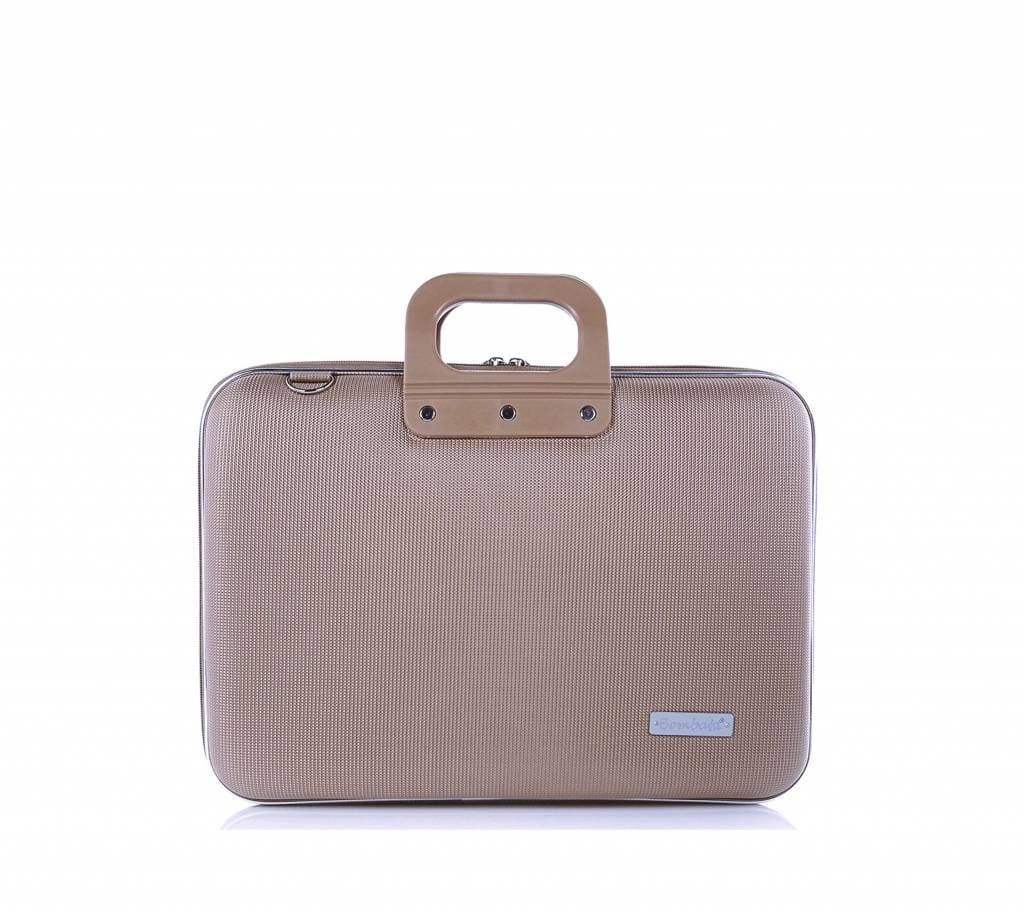 Чанта за лаптоп Bombata Mediobombata Nylon taupe, до 14" (35.56 cm), кафява