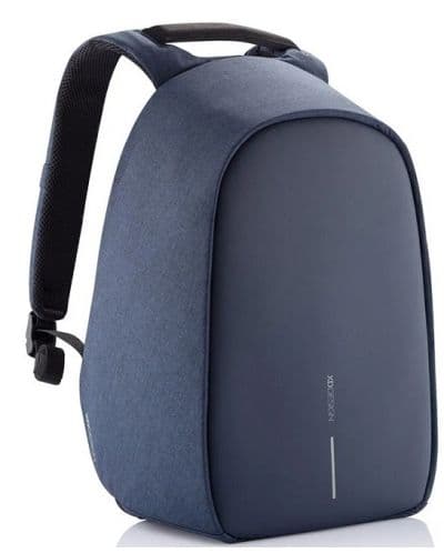 Раница за лаптоп XD Design Bobby Hero Small (P705.705), до 13.3" (33.78 cm), USB порт за зареждане, скрити джобове, без преден достъп, устойчив на прорязване материал, водоотблъскващ материал, син