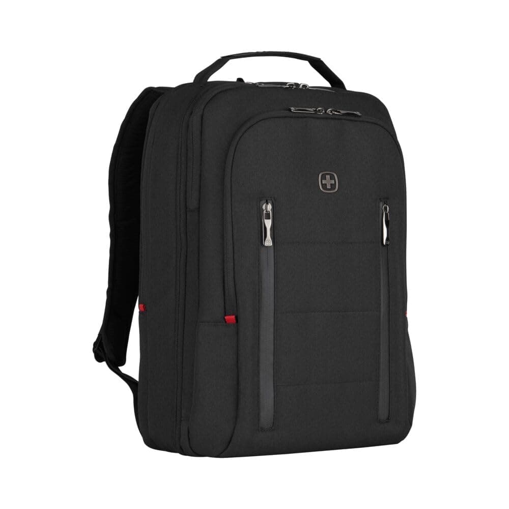 Раница за лаптоп Wenger City Traveler (606490), до 16" (40.64 cm), полиестер, отделение за дрехи, сгъваема мрежестта преграда, подплатени регулируеми презрамки, черна