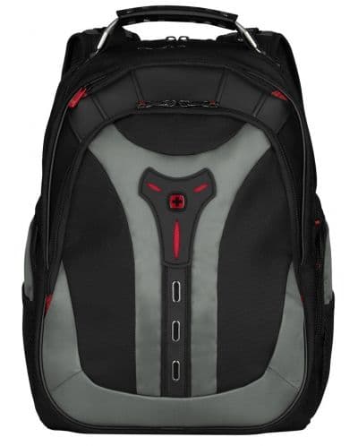 Раница за лаптоп Wenger PEGASUS (600639), до 17" (43.18 cm), полиестер, подплатени презрамки с shock absorber за по-добър комфорт, вентилиран гръб, вътрешна стабилизираща платформа, "Бърз джоб" Quik pocket, черна