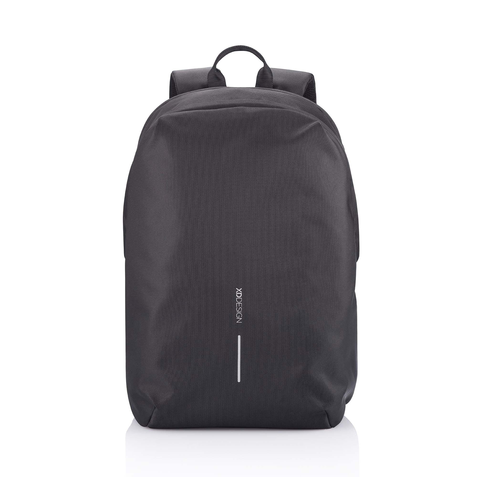 Раница за лаптоп XD design Bobby Soft (P705.791), до 15.6" (39.62 cm), usb порт за зареждане, разширяемо отделение, интегриран ключодържател, водоотблъскващ материал, скрити ципове, черна