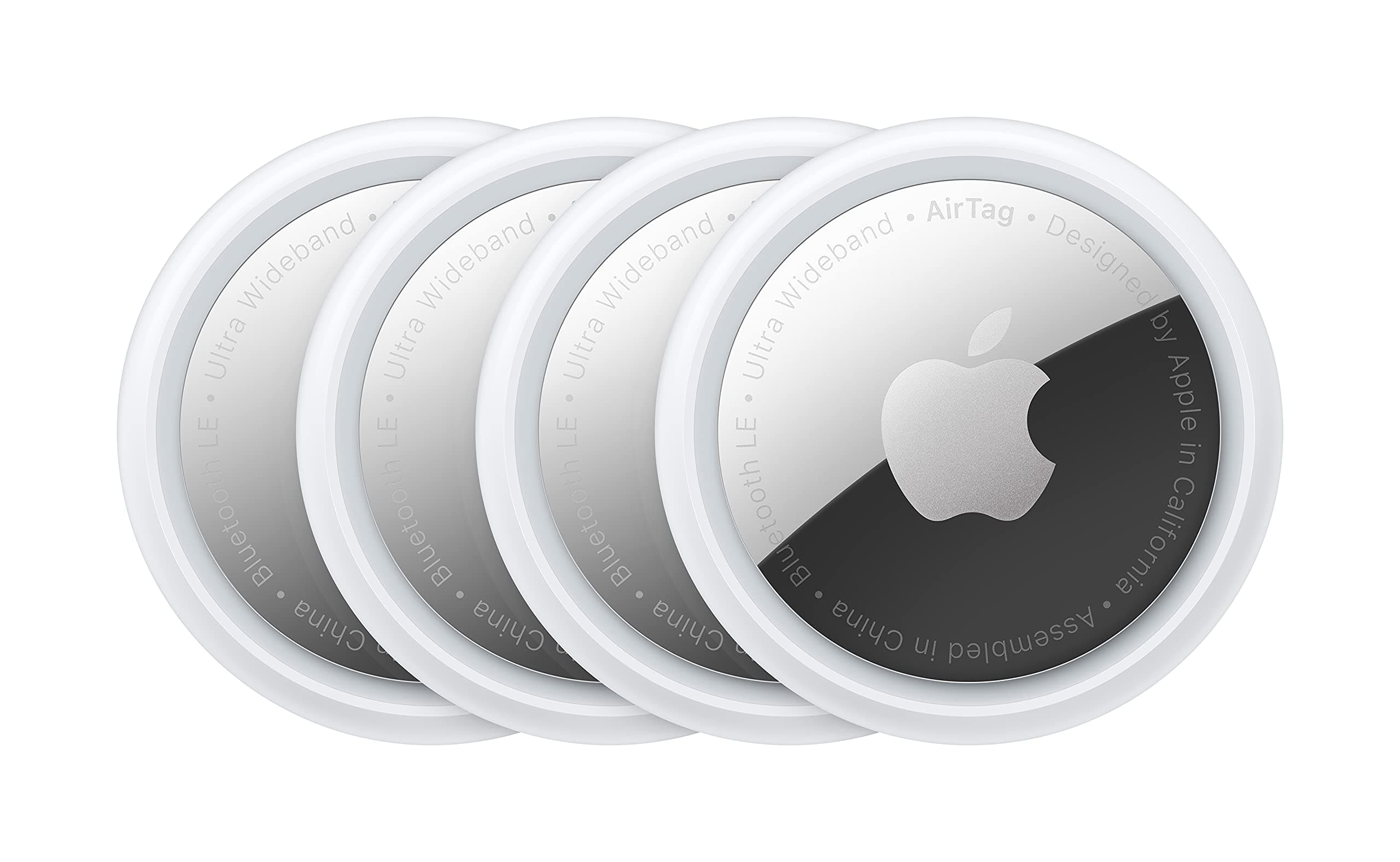 Смарт таг Apple AirTag, 4 броя, Bluetooth, Ultra Wideband технология, сребристи