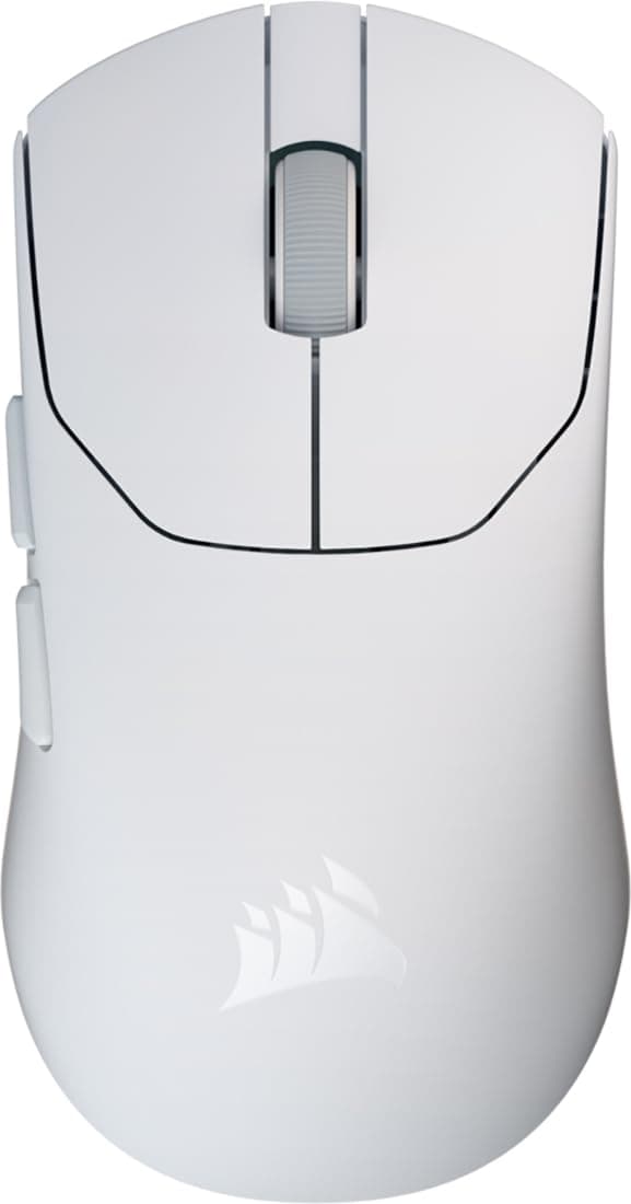 Мишка Corsair SABRE v2 PRO Ultralight, оптична (33 000dpi), жична/безжична, USB, бяла, гейминг, 8000Hz Polling rate