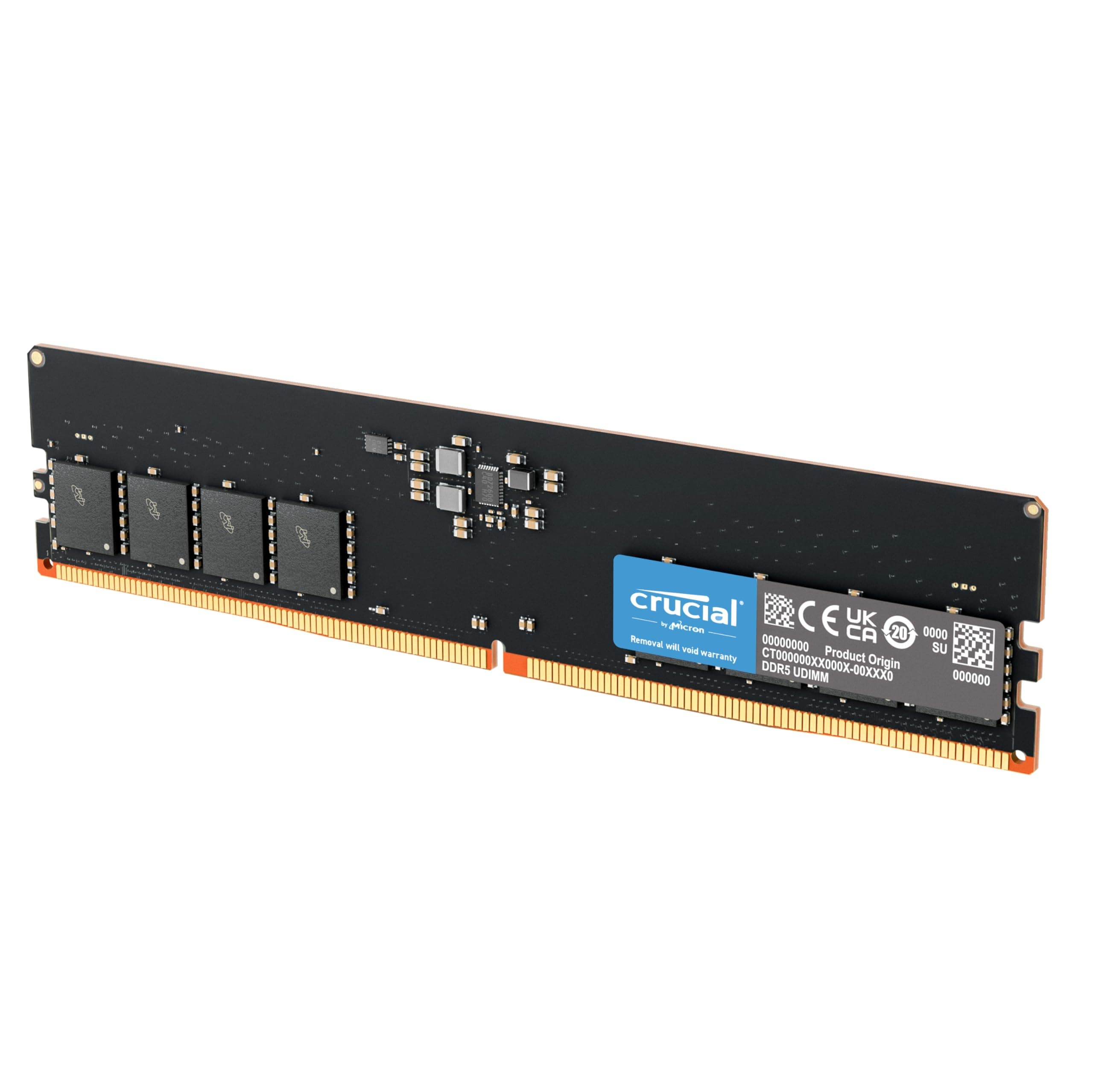Памет Crucial 16GB DDR5 5600MHz CL46 UDIMM CT16G56C46U5