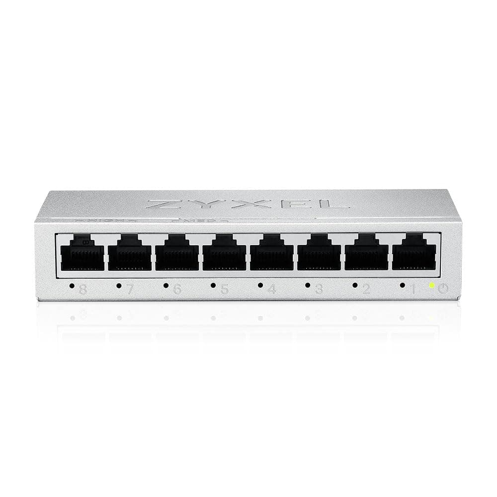 Суич ZYXEL GS-108B v3, 8 портов, Gigabit, метален корпус