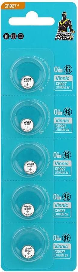 Бутонна батерия литиева CR927 3V /AG7/ 395 5PK BLISTER /цена за 1 батерия/ VINNIC