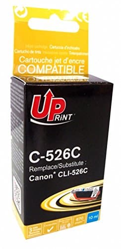 Мастилница UPRINT CLI526 CANON, С чип, Cyan