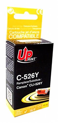 Мастилница UPRINT CLI526 CANON, С чип, Yellow