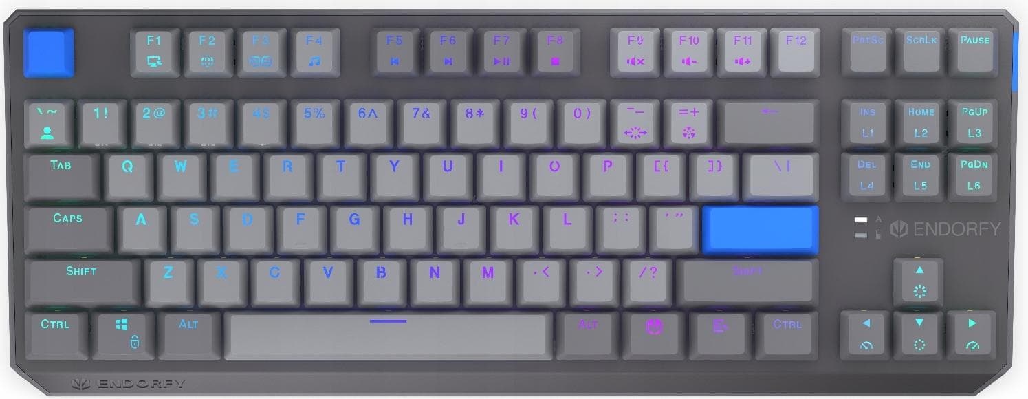 Endorfy механична клавиатура Thock Wireless V2 TKL, PBT, Endorfy Yellow switch, US Layout