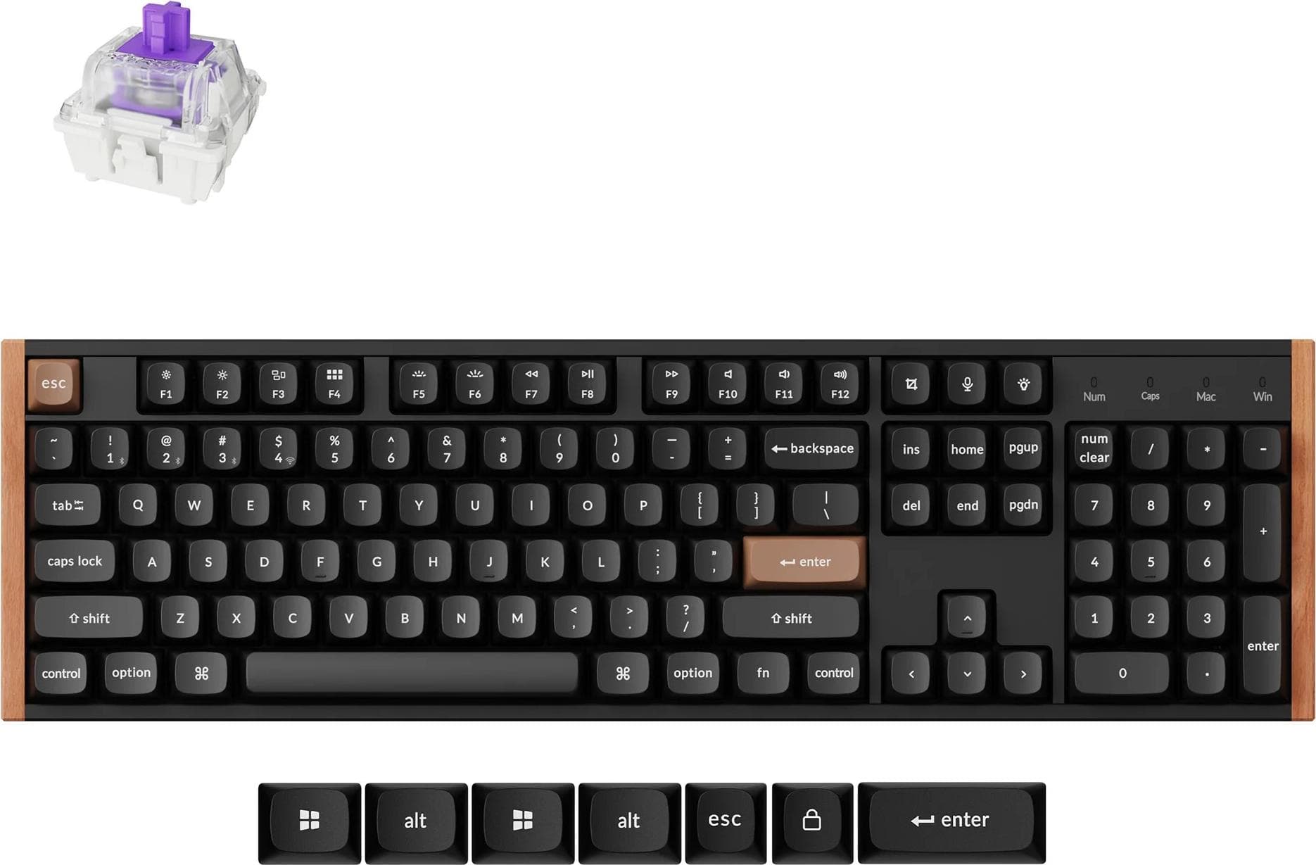 Геймърска безжична Механична клавиатура Keychron K10 HE Magnetic Switch - Black Special Edition