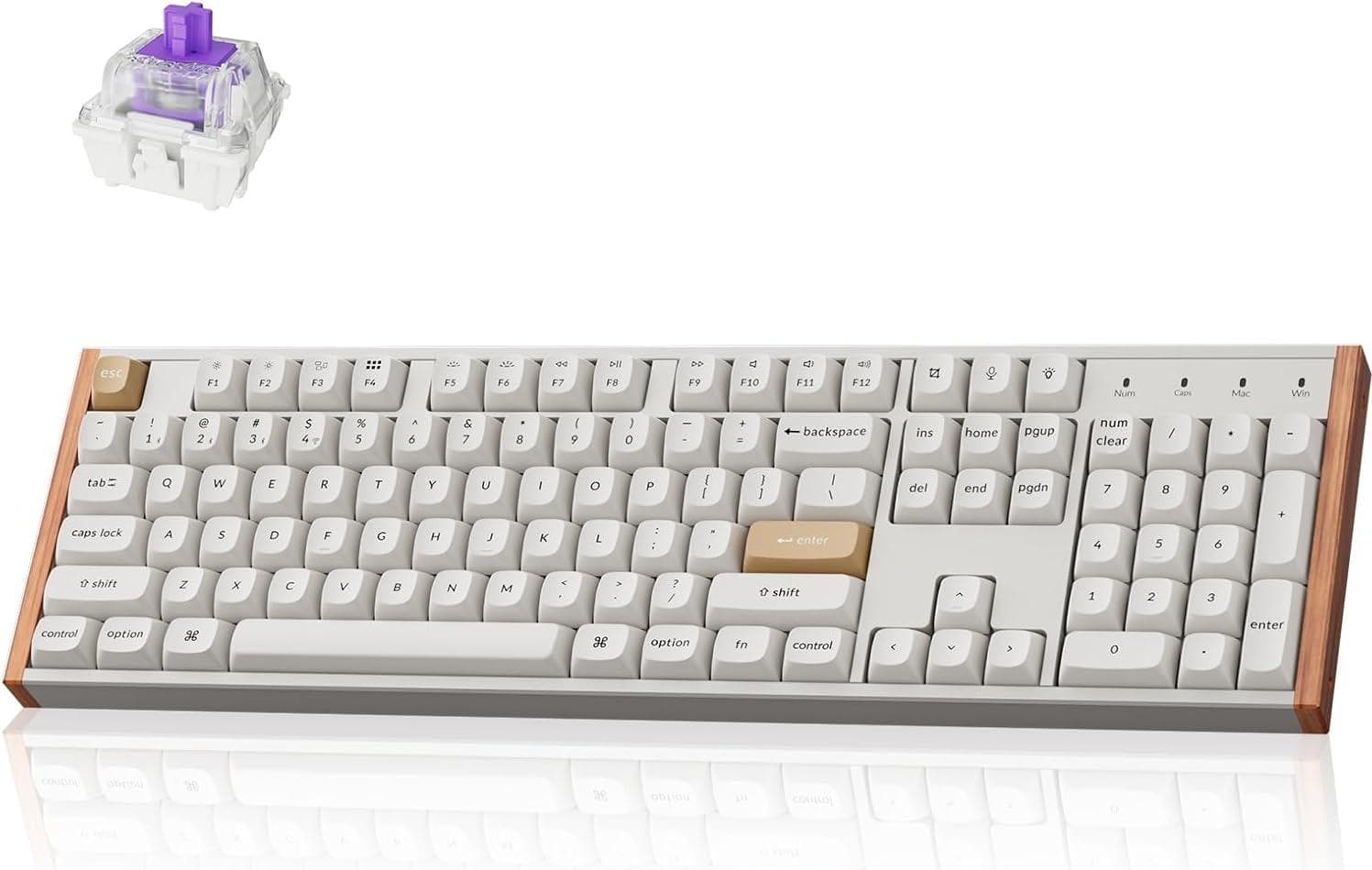Геймърска безжична Механична клавиатура Keychron K10 HE Magnetic Switch - White Special Edition