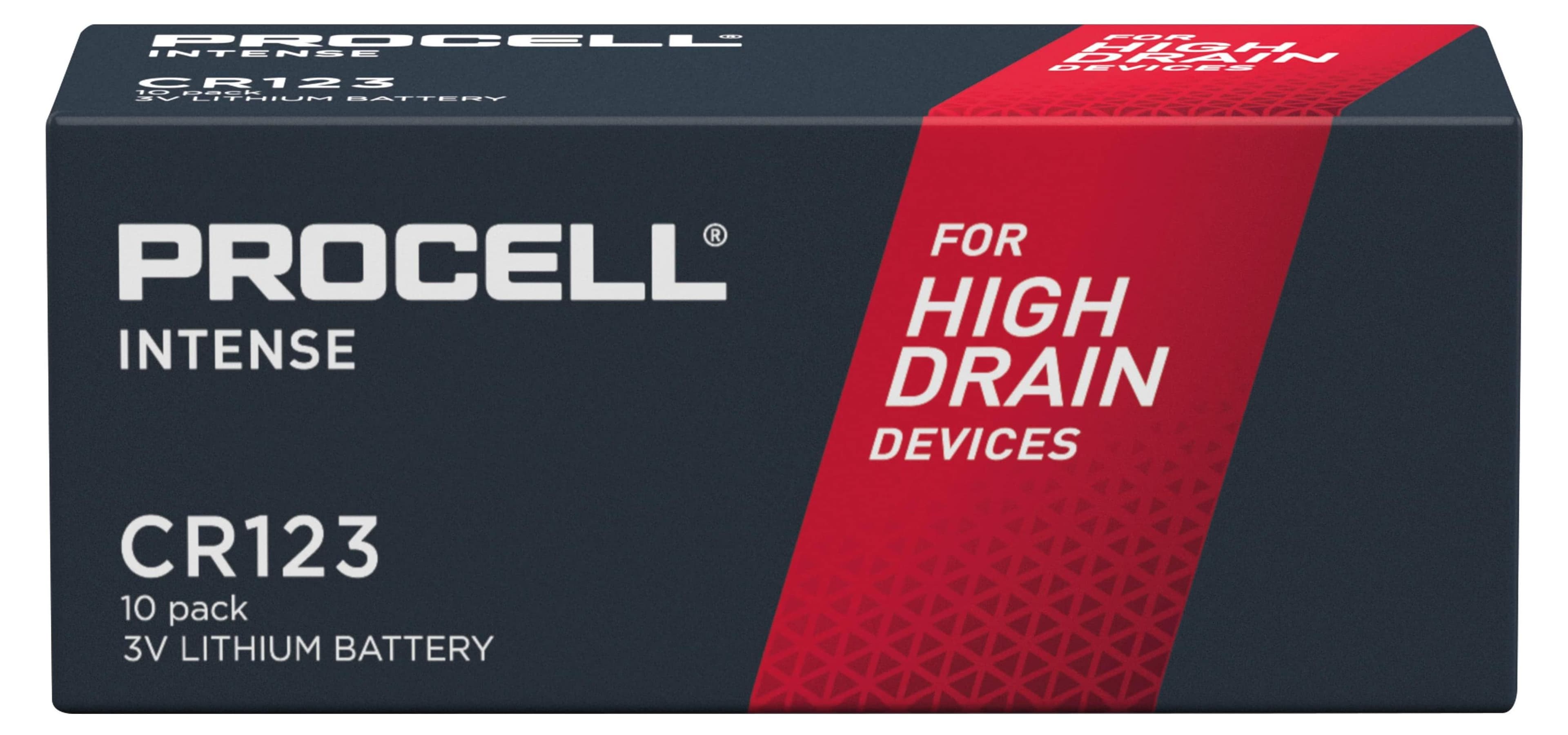 Батерия литиева индустриална CR123 3V 10 бр. в опаковка PROCELL INTENSE DURACELL /цена за 10 бр. батерии/