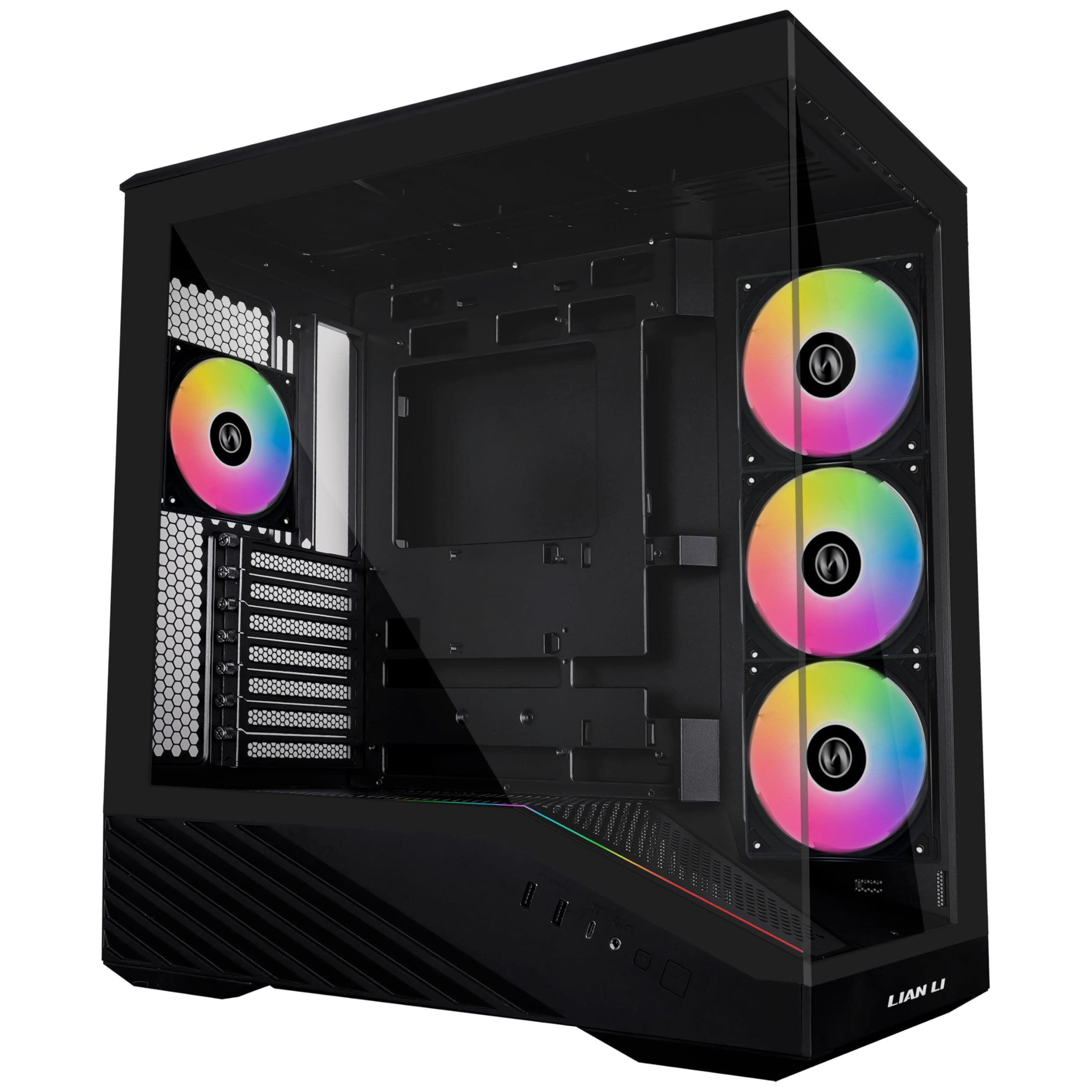 Кутия Lian Li Vector V100 ARGB Mid-Tower, Tempered Glass - Black