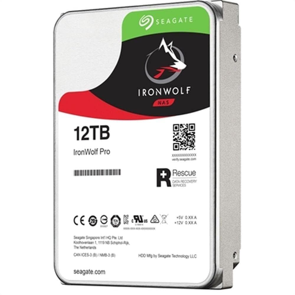 SEAGATE NAS HDD 12TB IronWolf 7200rpm 6Gb/s SATA 256MB cache 3.5inch 24x7 CMR for NAS and RAID Rackmount Systeme BLK