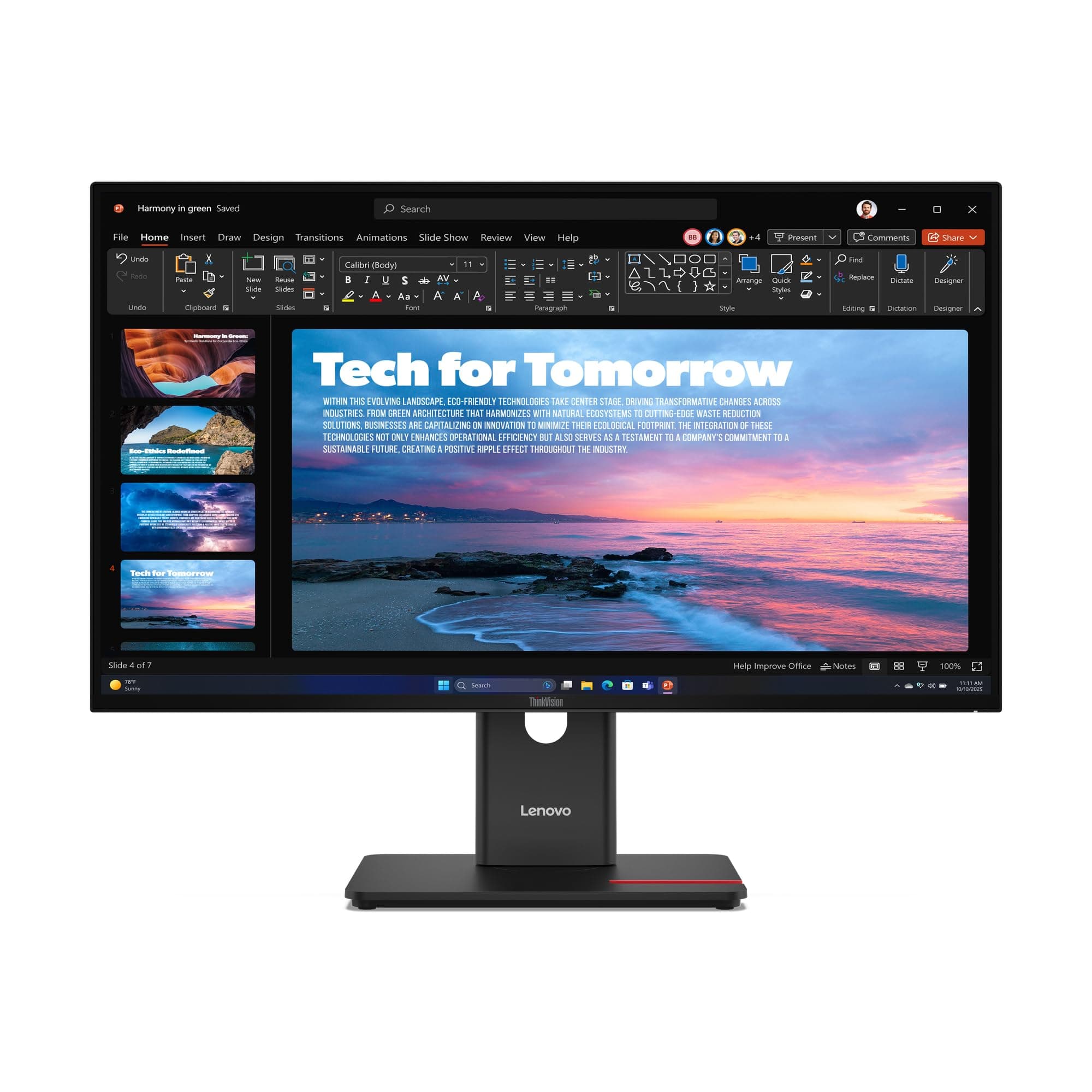 LENOVO ThinkVision T27QD-40 27-инчов IPS 16:9 2560x1440 120Hz 350cd/m2 1500:1 4ms 1xHDMI 2.1 1xDP 1.4 1xDP Out USB HUB 1xRJ45 3г.
