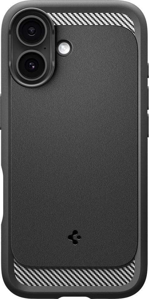 Удароустойчив силиконов (TPU) калъф с MagSafe за iPhone 17 - Spigen Rugged Armor MagSafe Case (черен)