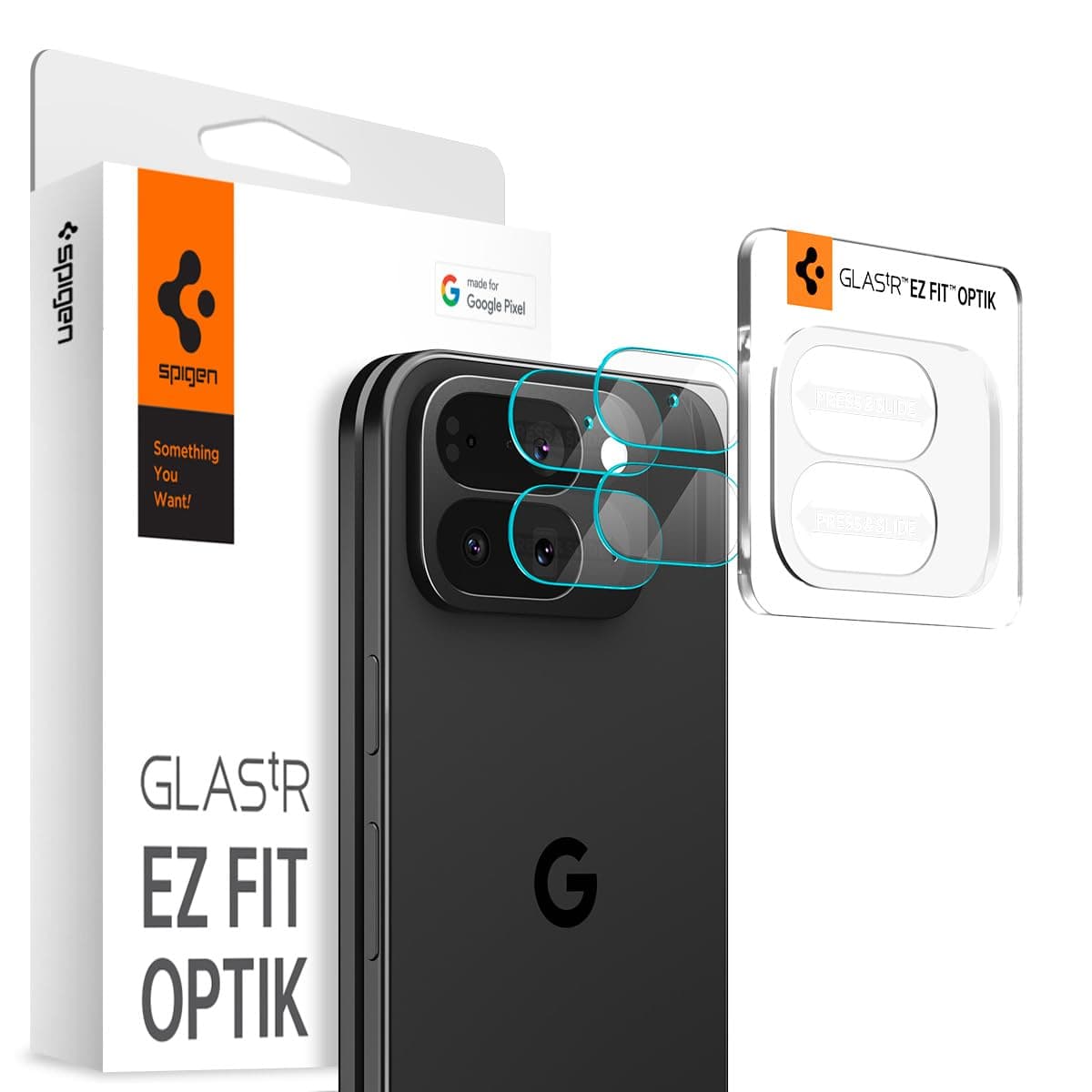 Комплект 2 броя предпазни стъклени протектори за камерата на Google Pixel 10 Pro Fold - Spigen Glass Optik tR EZ Fit 2 Pack (прозрачен)