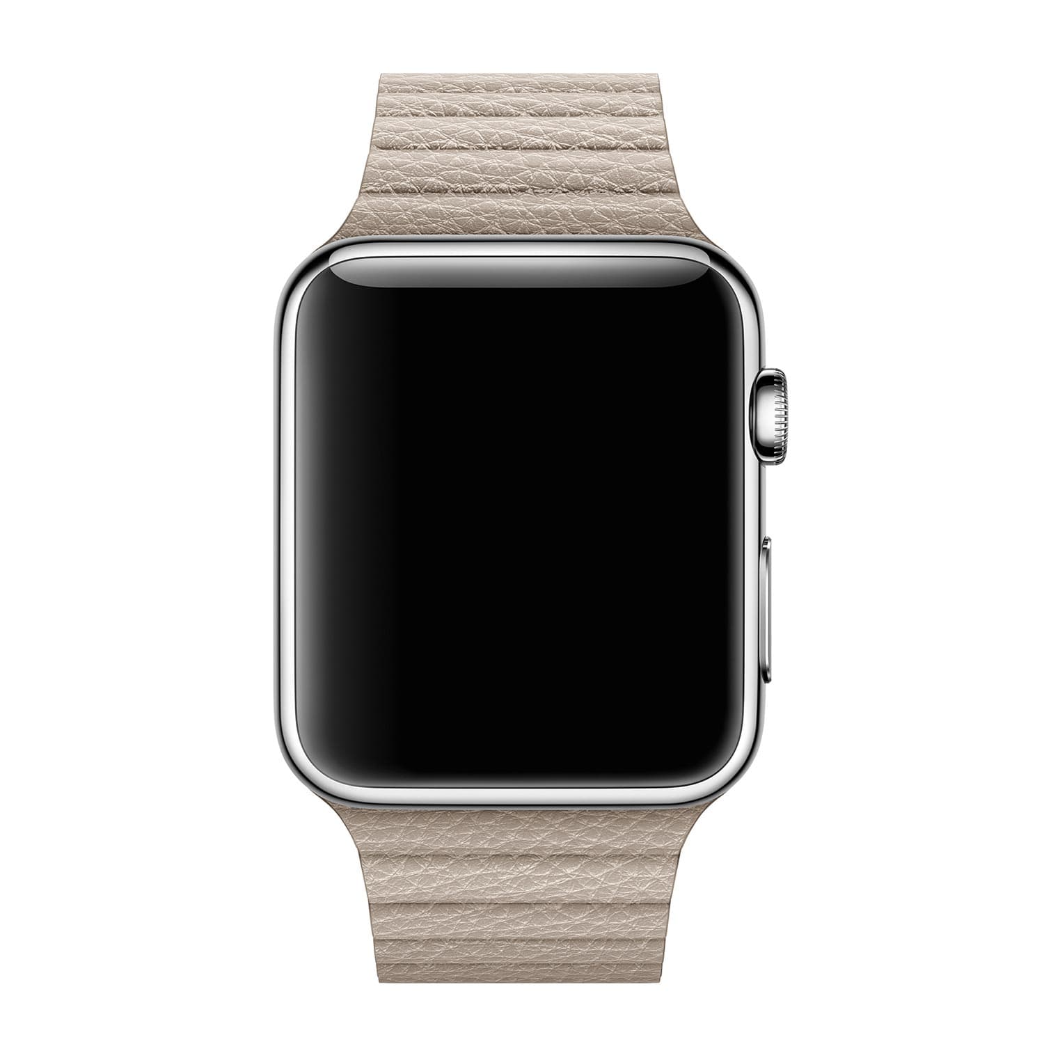 Оригинална кожена каишка от естествена кожа за Apple Watch 42мм, 44мм, 45мм, 46мм, Ultra, Ultra 2 49мм - Apple Leather Link Band L Stone