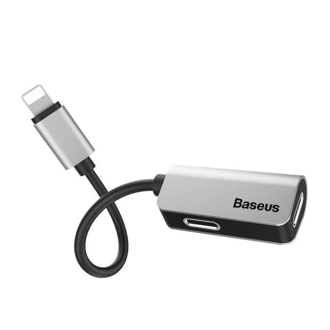 Адаптер Baseus Double Lightning Adapter (CALL37-S1), от Lightning(м) към 2x Lightning(ж), сребрист