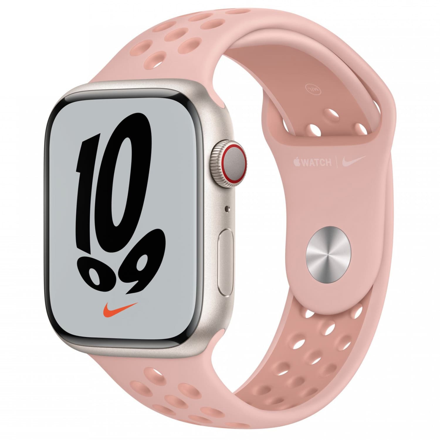 Оригинална силиконова каишка за Apple Watch 42мм, 44мм, 45мм, 46мм, Ultra 49мм - Apple Watch Nike Band Sport Pink S/M/L