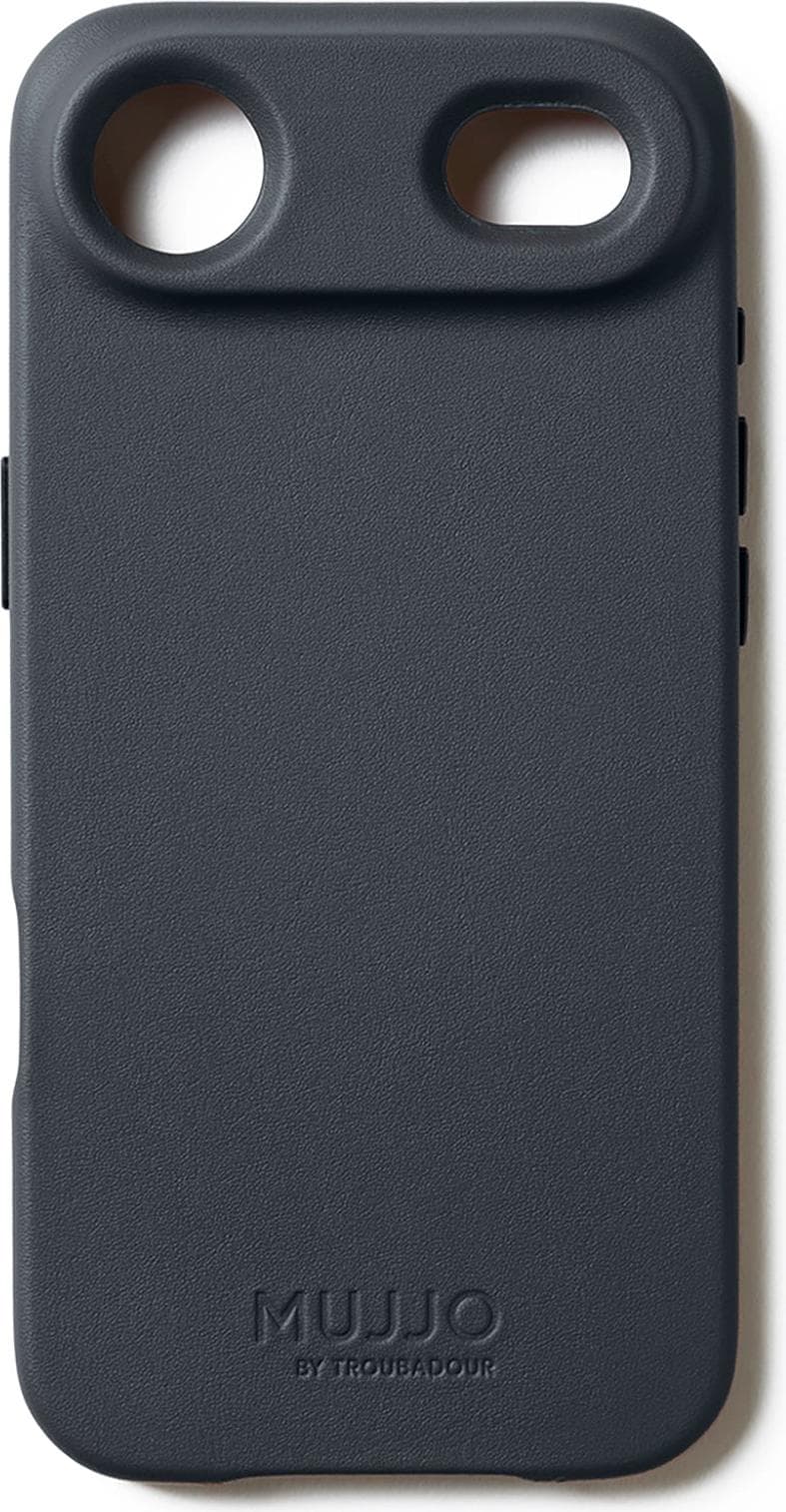 Премиум кожен (естествена кожа) кейс с MagSafe за iPhone 17 Air - Mujjo Full Leather MagSafe Case (тъмносин)