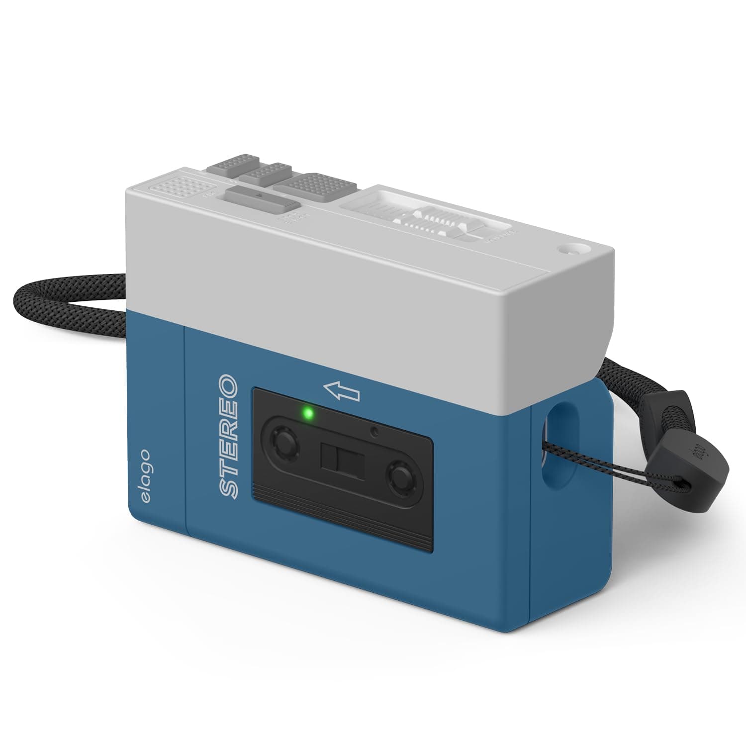 Силиконов калъф за Apple AirPods Pro 2 - Elago Cassette Player Case (син)