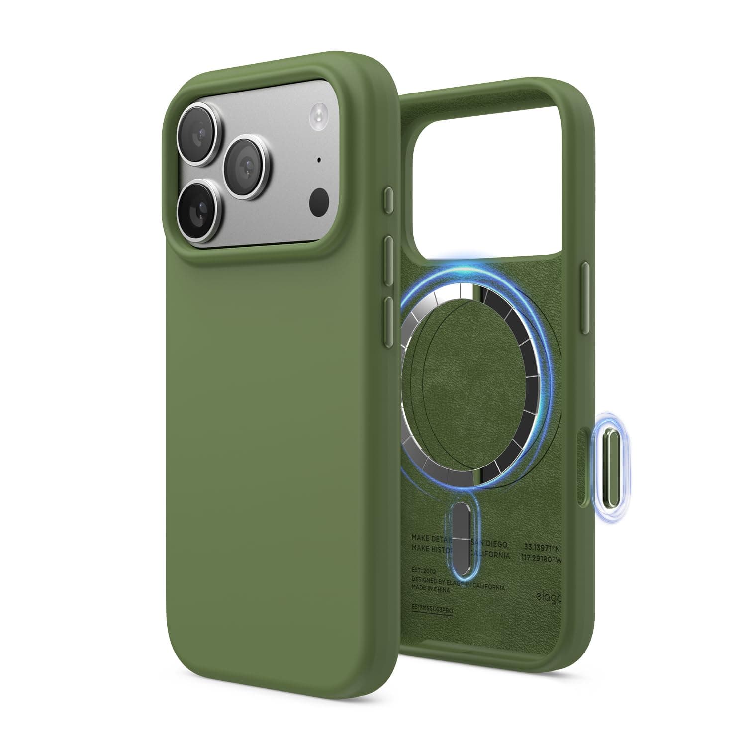 Силиконов (TPU) калъф с MagSafe за iPhone 17 Pro - Elago Magnetic Soft Silicone Case (светлозелен)