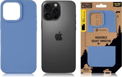 Силиконов калъф с MagSafe за iPhone 16 Pro Max - Tactical MagForce Velvet Smoothie Cover (син)
