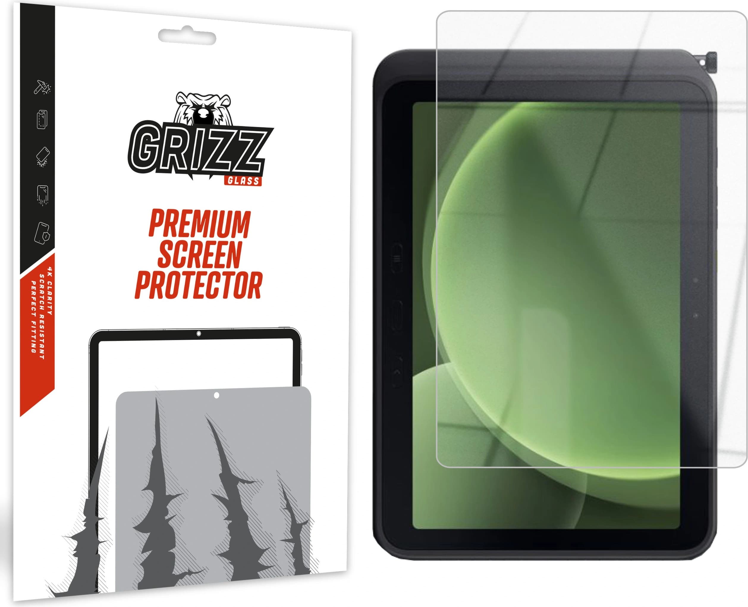 Хибридно стъклено защитно покритие за дисплея на Samsung Galaxy Tab Active 5 Pro - GrizzGlass HybridGlass Screen Protector (прозрачно)