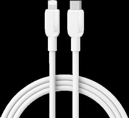 Кабел с бързо зареждане за устройства с USB-C порт - Anker 310 USB-C to USB-C Cable 240W (90 см) (бял)