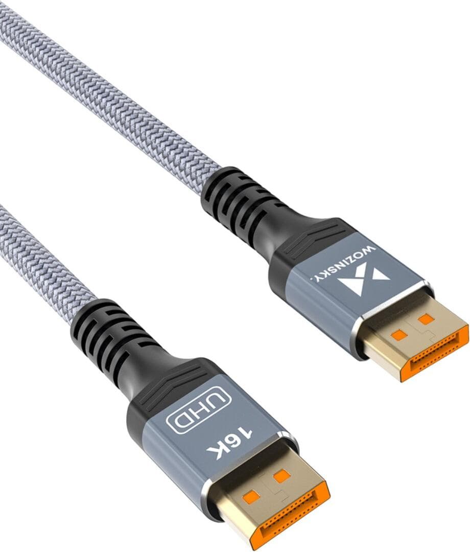 Кабел DisplayPort към DisplayPort с поддръжка на 16K - Wozinsky VESA Certified DisplayPort 2.1 to DisplayPort 2.1 Cable 16K (черен) (300 см)