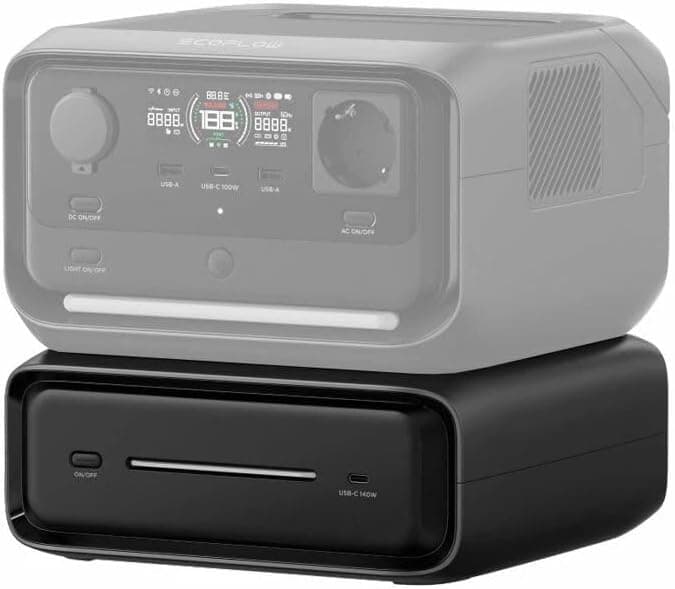 Допълнителна зарядна батерия за електроцентрала EcoFlow River 3 Plus - EcoFlow EB300 RIVER 3 Plus Smart Extra Battery 286Wh (черен) (bulk)