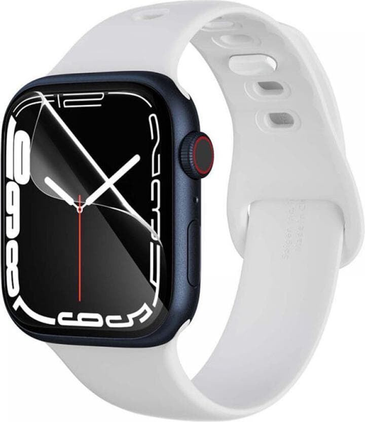 Комплект от 3 броя защитно покритие с извити ръбове за целия дисплей на Apple Watch 44мм, Apple Watch 45мм - Spigen Neo FLEX Screen Protector (прозрачен)
