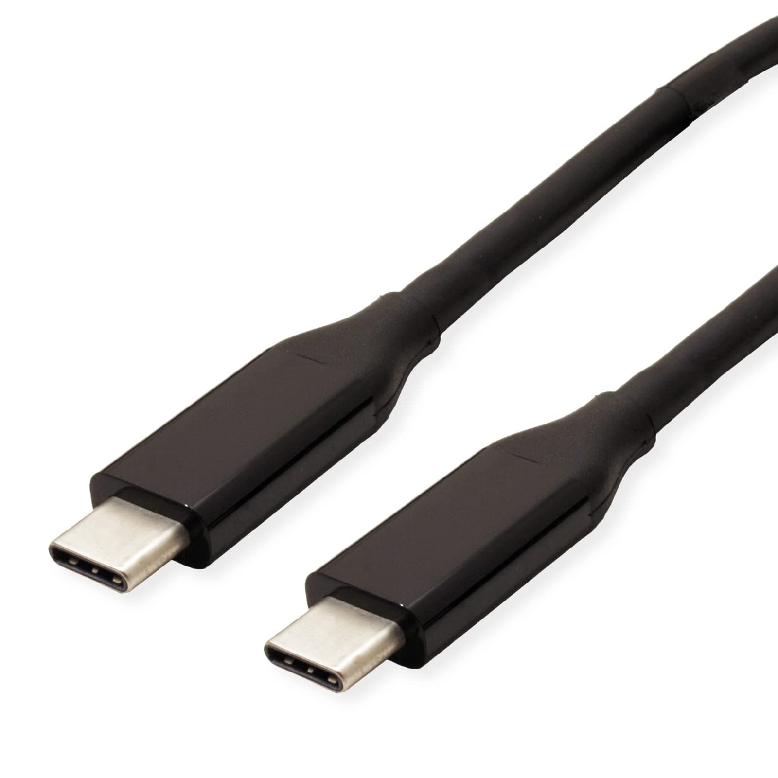 Кабел Roline 11.99.9080, от USB-C(м) към USB-C(м), 0.5m, черен