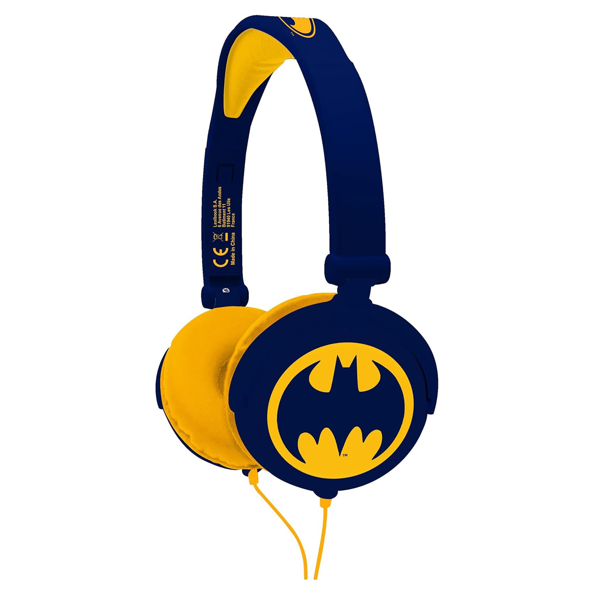 Слушалки подходящи за деца - Lexibook Batman Foldable Stereo Headphones (жълт-черен)