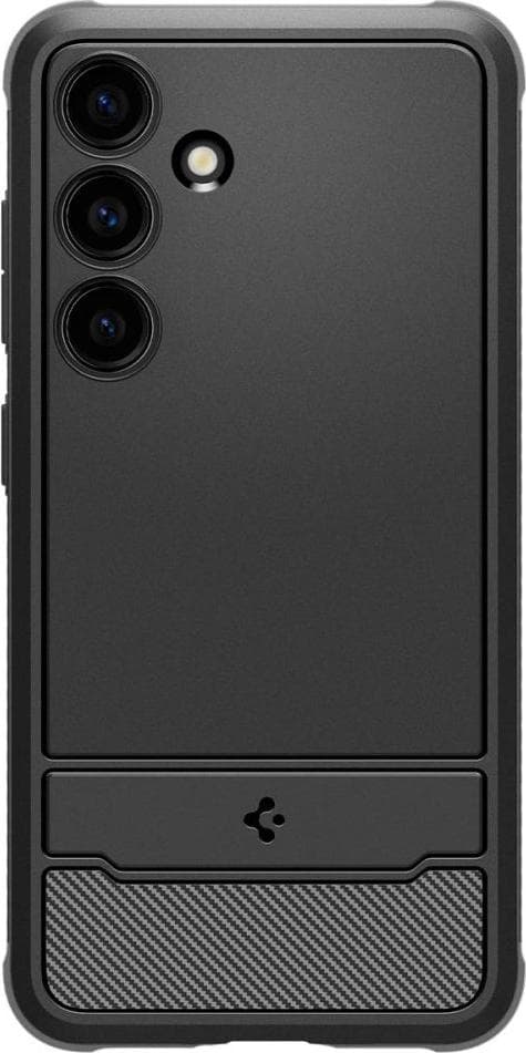 Тънък качествен силиконов (TPU) калъф за Samsung Galaxy S24 - Spigen Rugged Armor Case (черен)