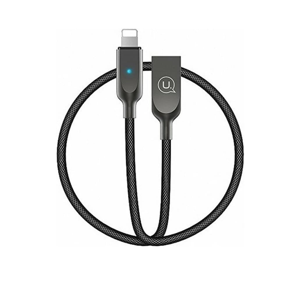 Кабел Usams US-SJ418, от Lightning(м) към USB-A(ж), 0.6m, 10W, черен