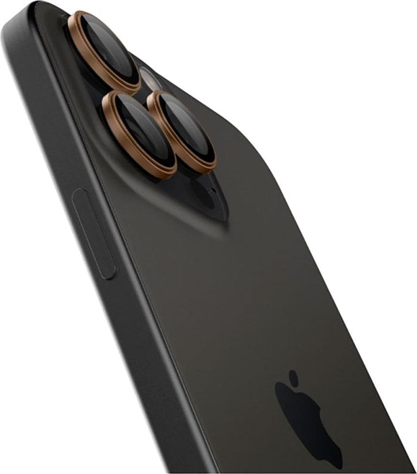 2 комплекта предпазни стъклени лещи за камерата на iPhone 17 Pro, iPhone 17 Pro Max, iPhone 16 Pro, iPhone 16 Pro Max, iPhone 15 Pro, iPhone 15 Pro Max - Spigen Glass tR EZ Fit Optik Pro Lens Protector 2 Pack (титан)