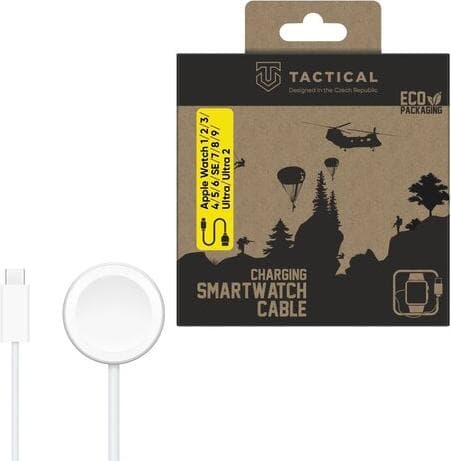 Магнитен USB-C кабел за Apple Watch (1 метър) - Tactical USB-C Charging Cable for Apple Watch (бял)