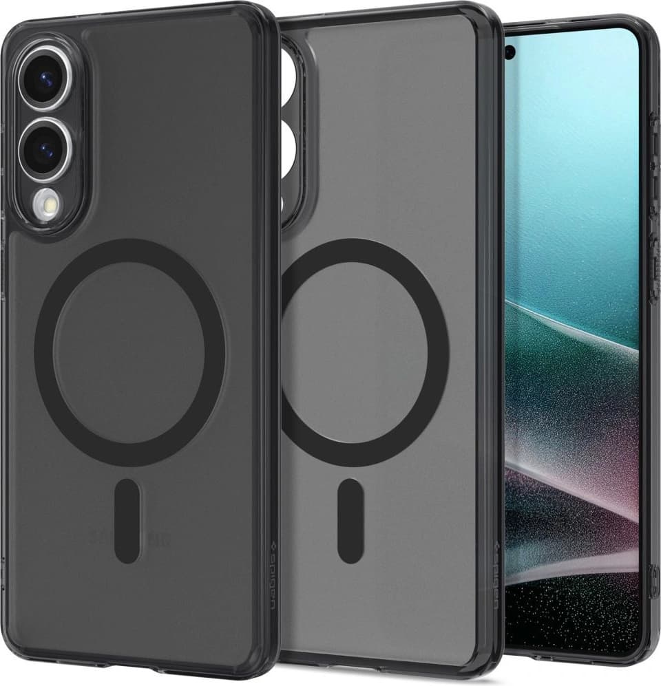 Хибриден кейс с висока степен на защита с MagSafe за Samsung Galaxy S25 Edge - Spigen Ultra Hybrid MagSafe Case (черен-прозрачен)