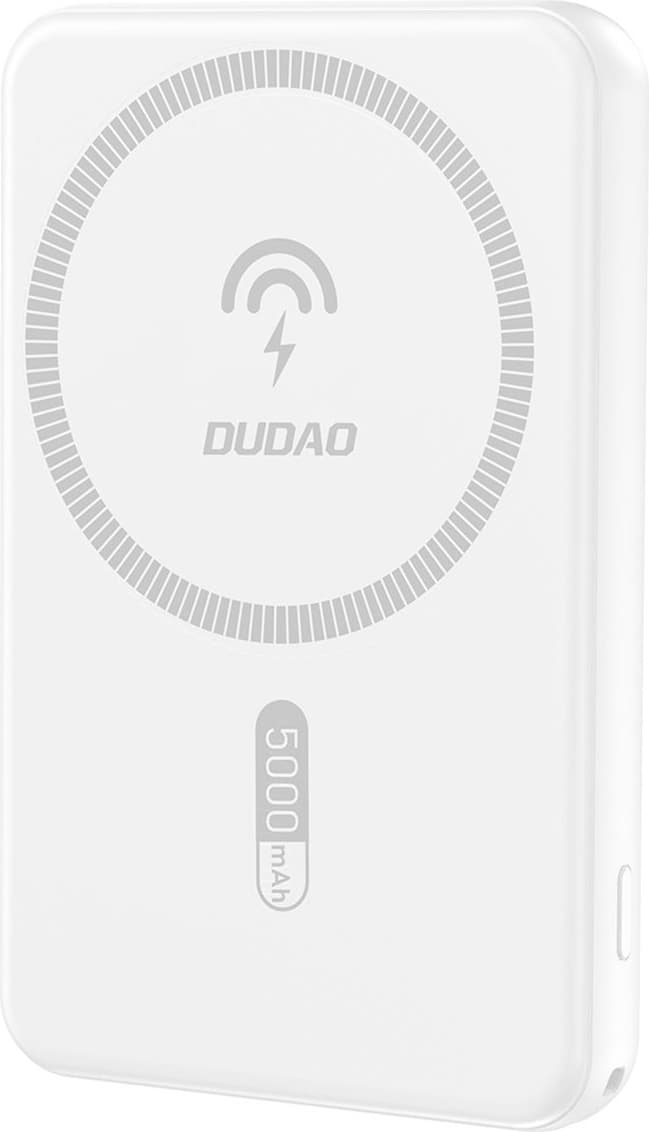 Безжична преносима външна батерия с USB-C вход за iPhone с Magsafe - Dudao Magnetic Wireless Power Bank 5000 mAh 10W (черен)