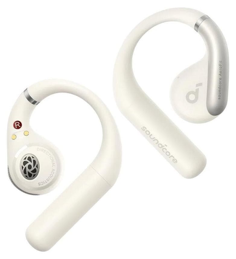 Спортни блутут TWS слушалки с кейс за зареждане - Anker SoundCore AeroFit TWS Earbuds (бял)