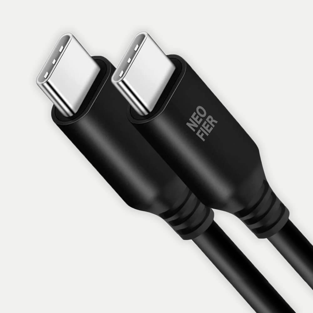Кабел с бързо зареждане за устройства с USB-C порт (100 см) (черен) - Neofier USB-C to USB-C Data Cable 60W