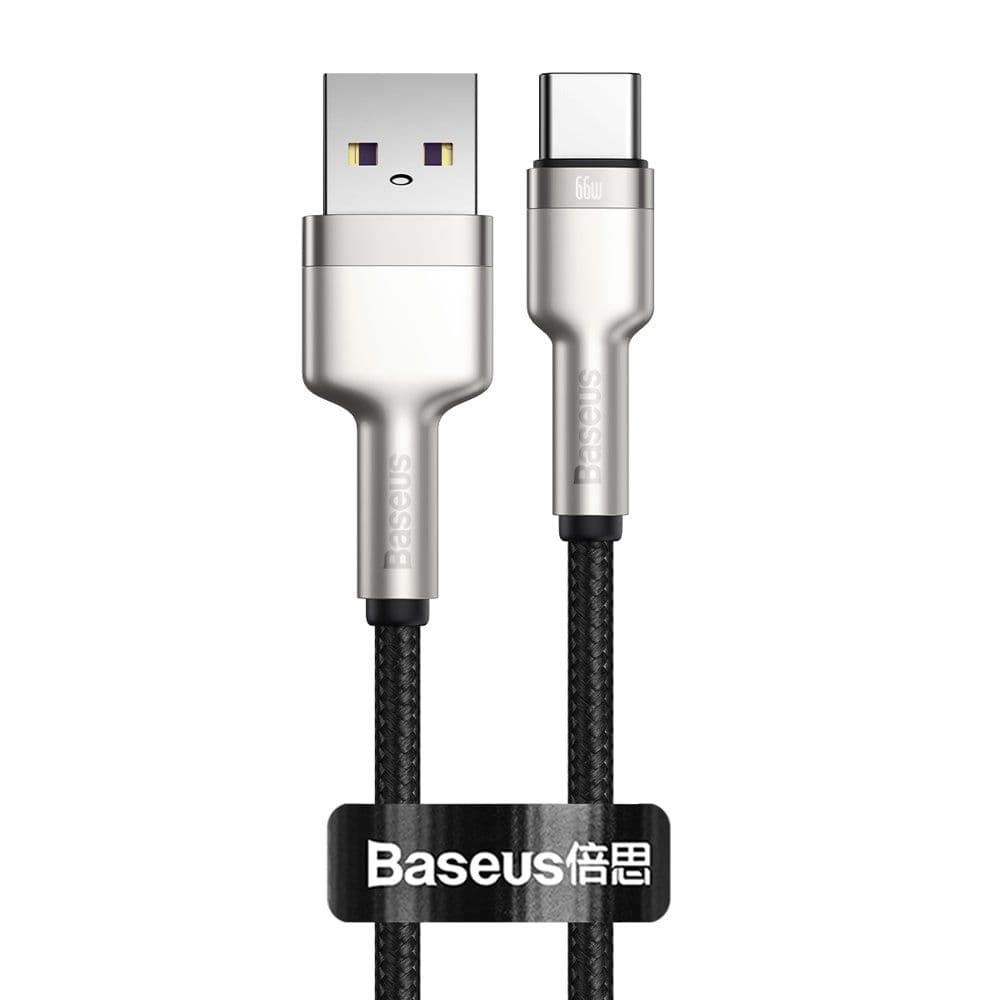 Кабел Baseus Cafule (CAKF000001), от USB A(м) към USB C(м), 0.25m, черен