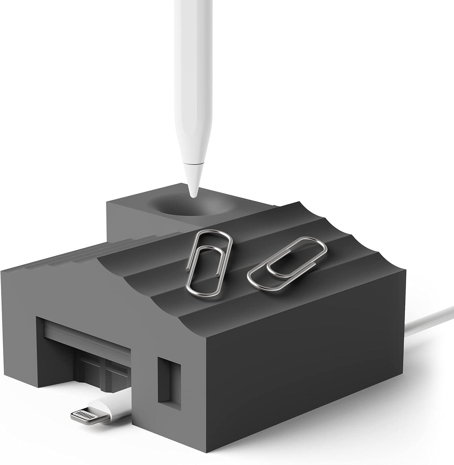 Силиконова поставка за Apple Pencil и други стилуси - Elago Apple Pencil Silicone Home Stand (тъмносив)