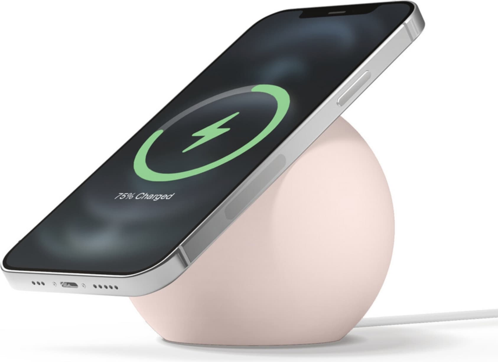 Силиконова поставка за безжично зареждане на iPhone чрез поставяне на Apple MagSafe Charger - Elago MS2 Charging Stand for MagSafe (розов)