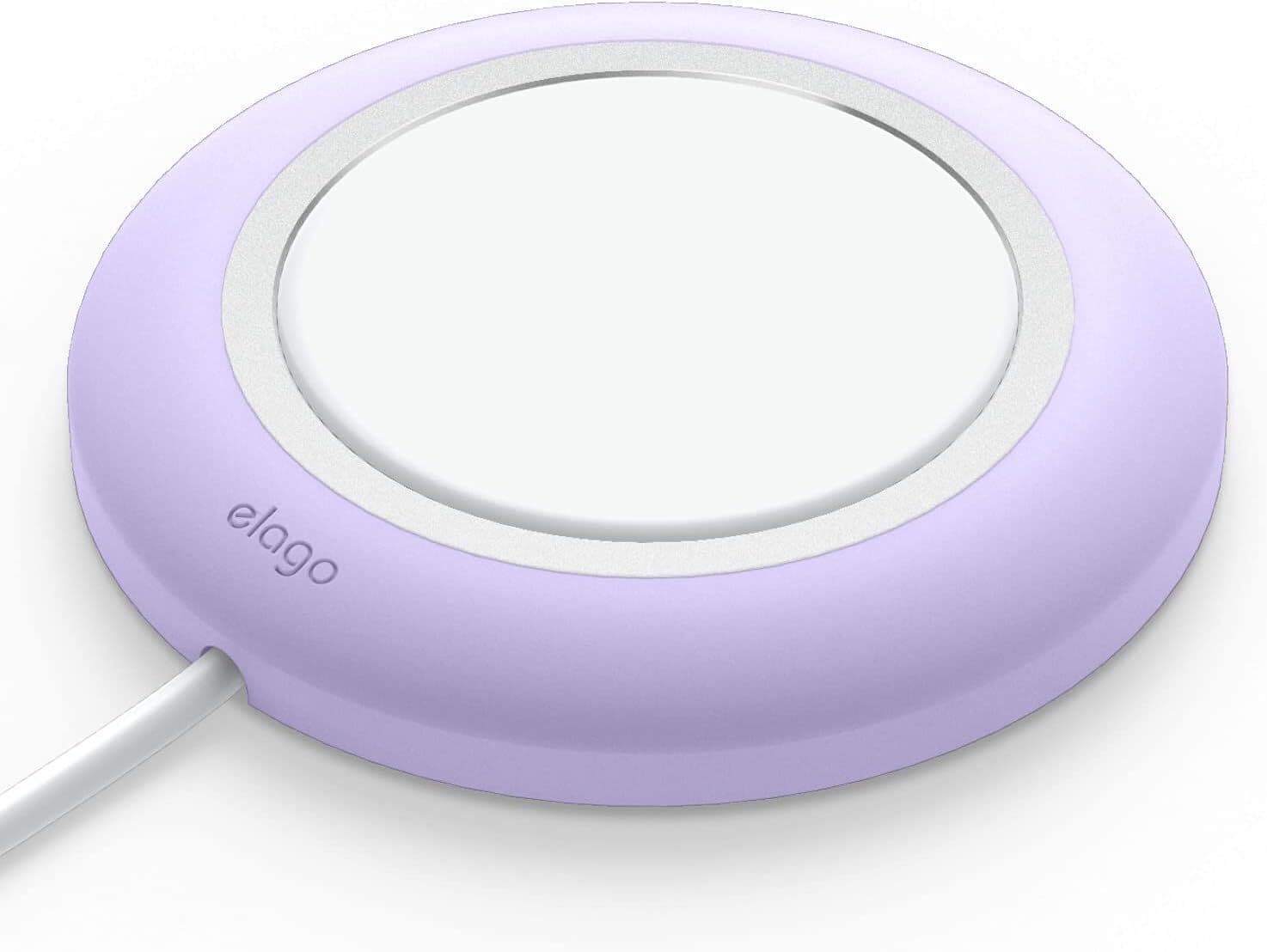 Силиконова поставка за Apple MagSafe Charger - Elago Charging Pad for MagSafe (лилав)