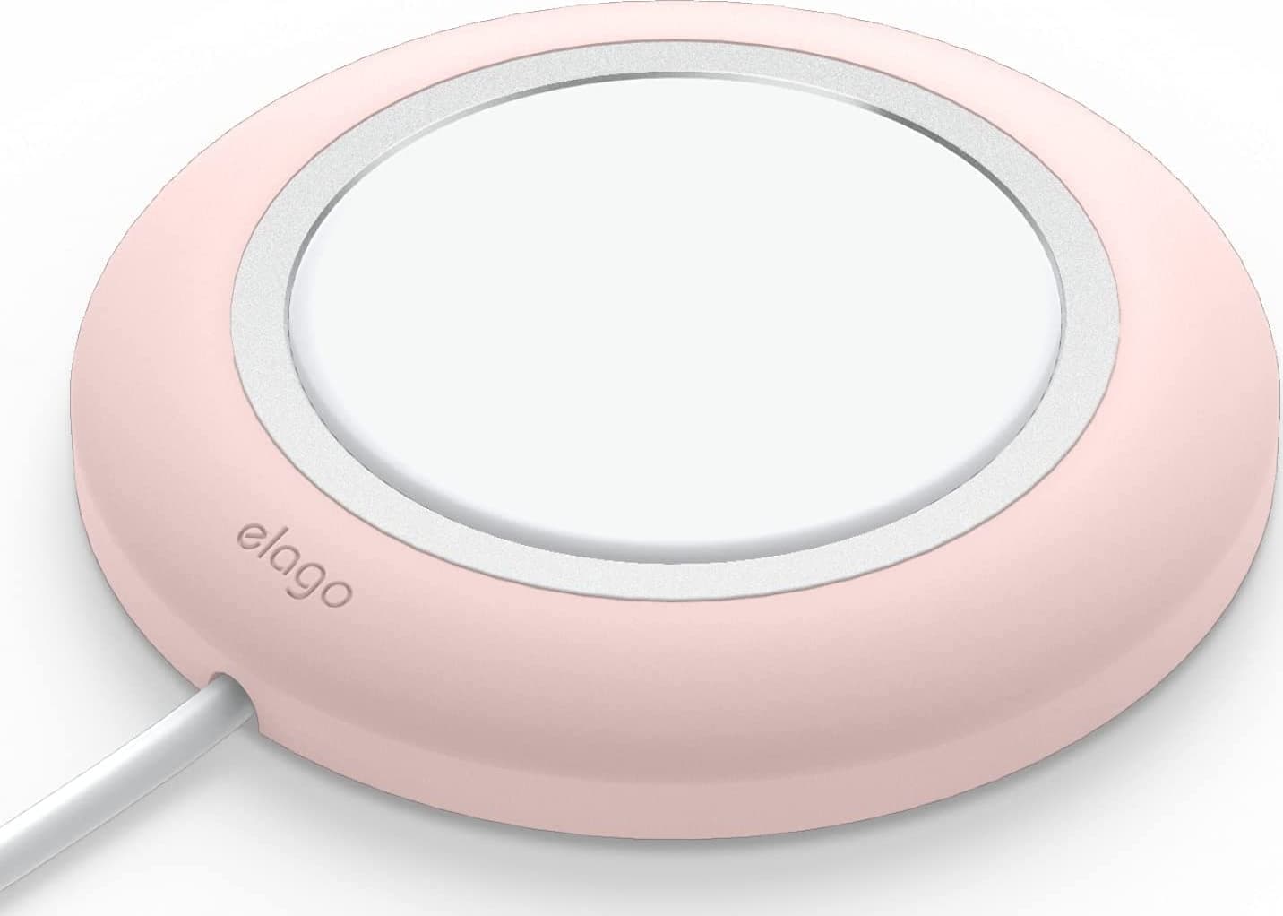 Силиконова поставка за Apple MagSafe Charger - Elago Charging Pad for MagSafe (розов)