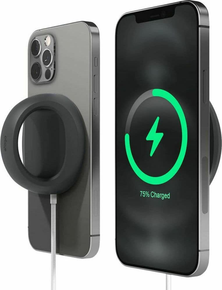 Силиконова поставка за зареждане на iPhone чрез поставяне на Apple MagSafe Charger - Elago Grip Stand for MagSafe (тъмносив)